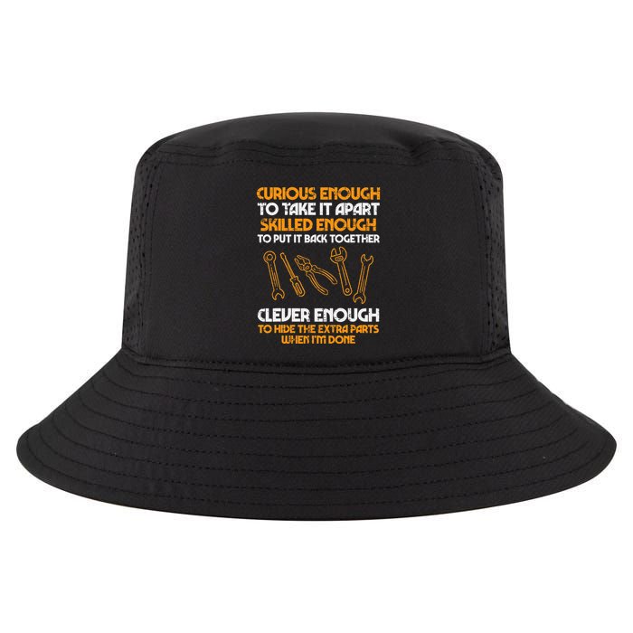 Curious Enough To Take It Apart Car Auto Garage Cool Comfort Performance Bucket Hat