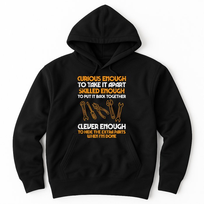 Curious Enough To Take It Apart Car Auto Garage Hoodie
