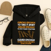 Curious Enough To Take It Apart Car Auto Garage Hoodie