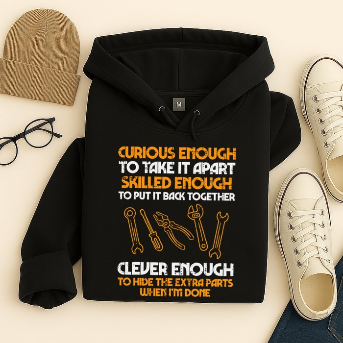 Curious Enough To Take It Apart Car Auto Garage Hoodie