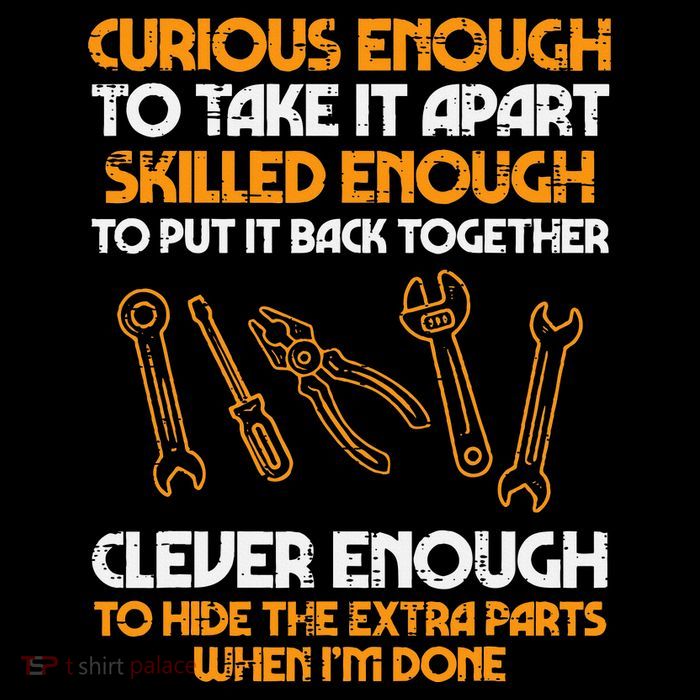 Curious Enough To Take It Apart Car Auto Garage Tall T-Shirt
