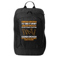 Curious Enough To Take It Apart Car Auto Garage City Backpack