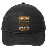 Curious Enough To Take It Apart Car Auto Garage 7-Panel Snapback Hat