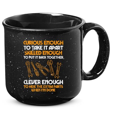 Curious Enough To Take It Apart Car Auto Garage 15oz Campfire Ceramic Mug