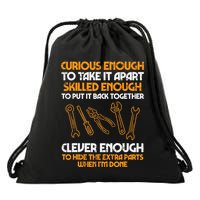 Curious Enough To Take It Apart Car Auto Garage Drawstring Bag