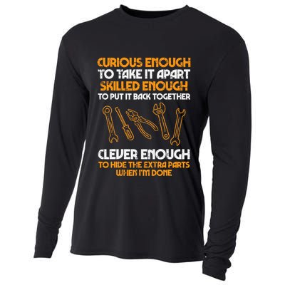 Curious Enough To Take It Apart Car Auto Garage Cooling Performance Long Sleeve Crew