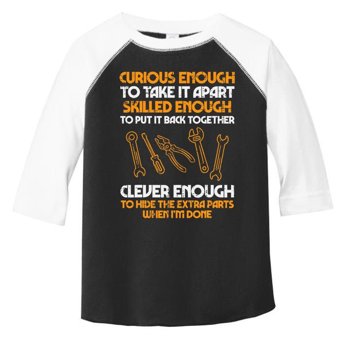 Curious Enough To Take It Apart Car Auto Garage Toddler Fine Jersey T-Shirt