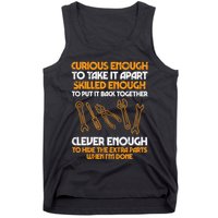 Curious Enough To Take It Apart Car Auto Garage Tank Top