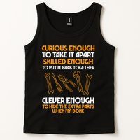Curious Enough To Take It Apart Car Auto Garage Tank Top