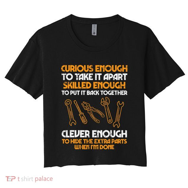 Curious Enough To Take It Apart Car Auto Garage Crop Top