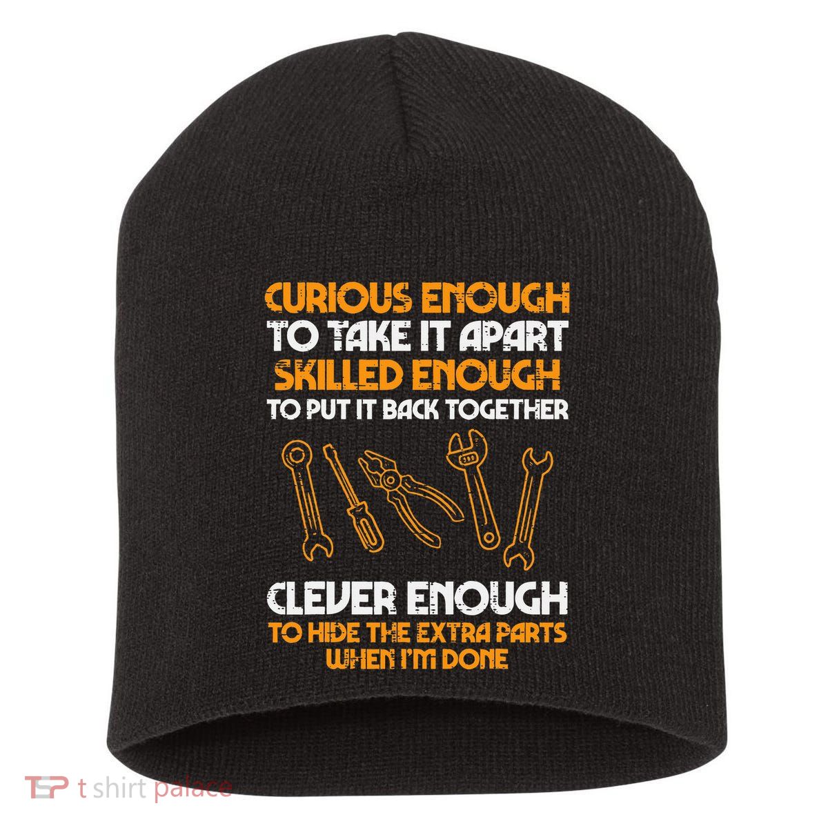Curious Enough To Take It Apart Car Auto Garage Short Acrylic Beanie