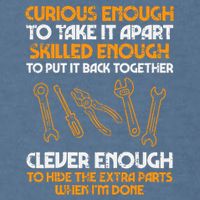Curious Enough To Take It Apart Car Auto Garage Garment-Dyed Sweatshirt