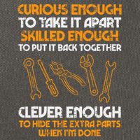 Curious Enough To Take It Apart Car Auto Garage Cotton Canvas Backpack
