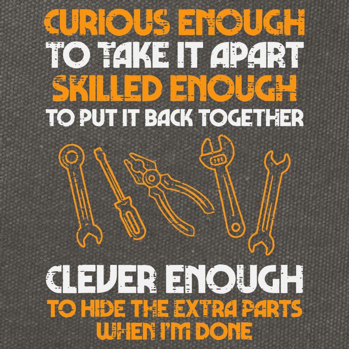 Curious Enough To Take It Apart Car Auto Garage Cotton Canvas Backpack
