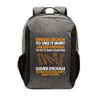 Curious Enough To Take It Apart Car Auto Garage Vector Backpack