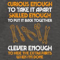 Curious Enough To Take It Apart Car Auto Garage Vector Backpack
