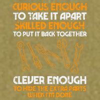 Curious Enough To Take It Apart Car Auto Garage Garment-Dyed Women's Muscle Tee