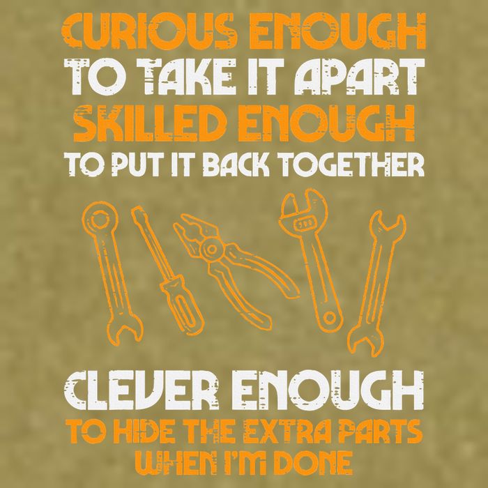 Curious Enough To Take It Apart Car Auto Garage Garment-Dyed Women's Muscle Tee