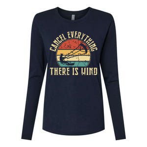 Cancel Everything There Is Wind Womens Cotton Relaxed Long Sleeve T-Shirt