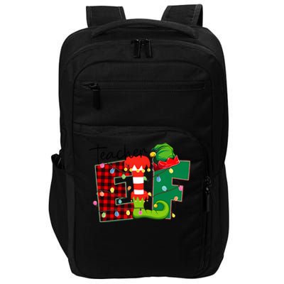 Christmas Elf Teacher School Holiday Season Impact Tech Backpack