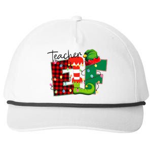 Christmas Elf Teacher School Holiday Season Snapback Five-Panel Rope Hat