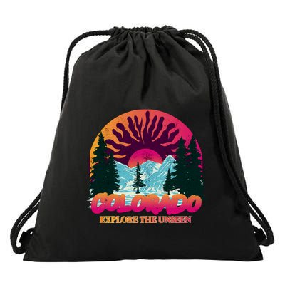Colorado Explore The Unseen Drawstring Bag