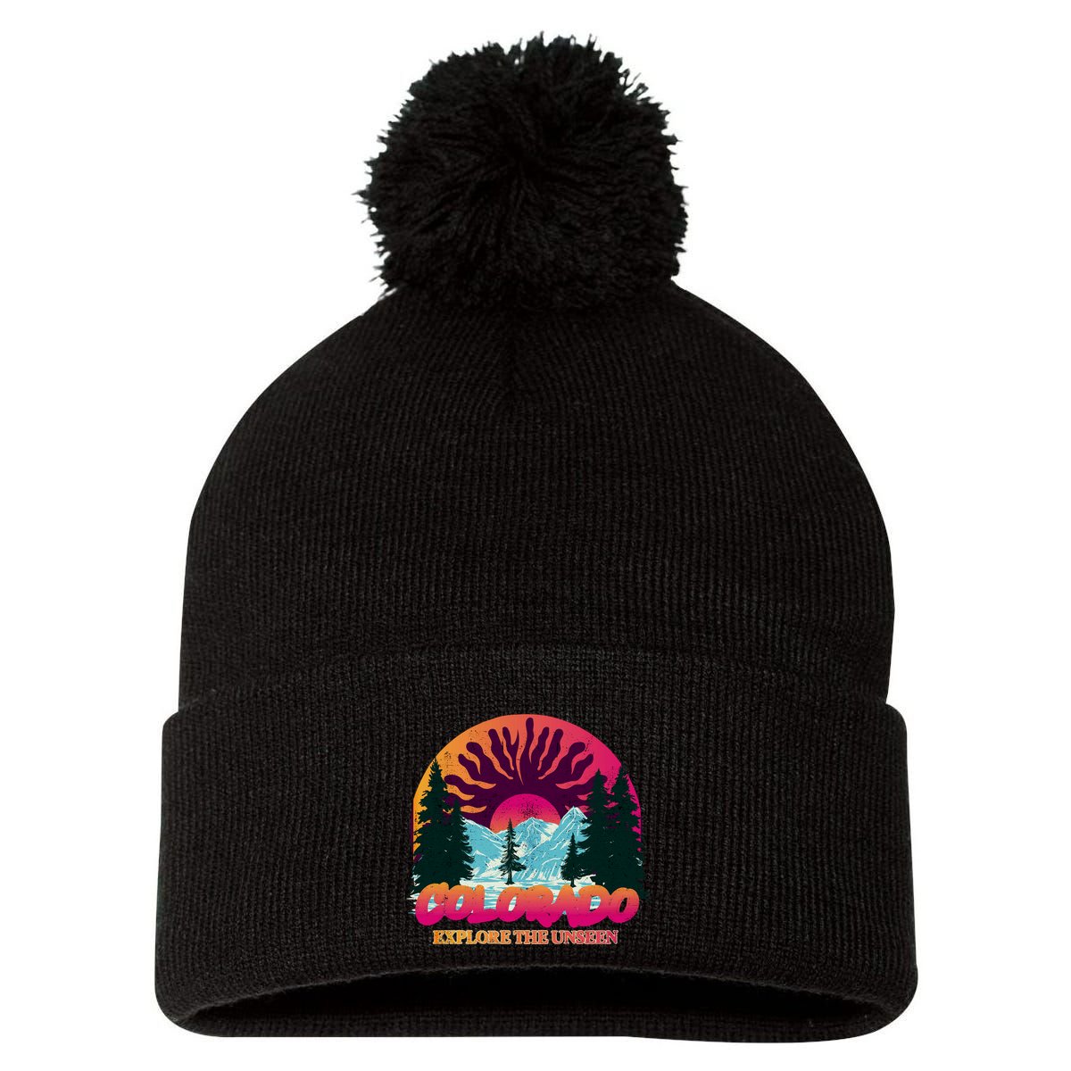 Colorado Explore The Unseen Pom Pom 12in Knit Beanie