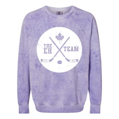 Canada Eh Team Cool Hockey Gift Colorblast Crewneck Sweatshirt