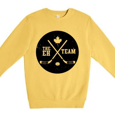 Canada Eh Team Cool Hockey Gift Premium Crewneck Sweatshirt