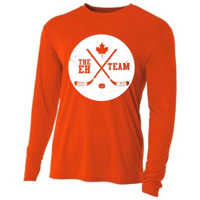 Canada Eh Team Cool Hockey Gift Cooling Performance Long Sleeve Crew