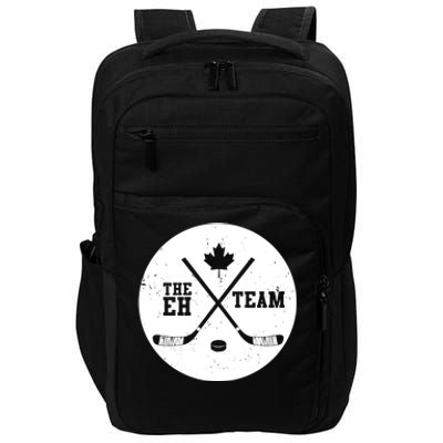 Canada Eh Team Cool Hockey Gift Impact Tech Backpack