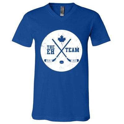 Canada Eh Team Cool Hockey Gift V-Neck T-Shirt