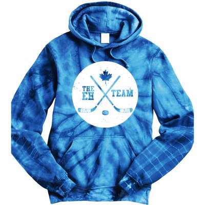 Canada Eh Team Cool Hockey Gift Tie Dye Hoodie