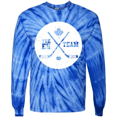 Canada Eh Team Cool Hockey Gift Tie-Dye Long Sleeve Shirt