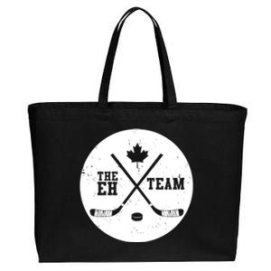 Canada Eh Team Cool Hockey Gift Cotton Canvas Jumbo Tote