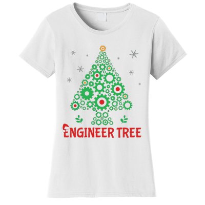 Christmas Engineer Tree Mechanical Engineering Gift Women's T-Shirt