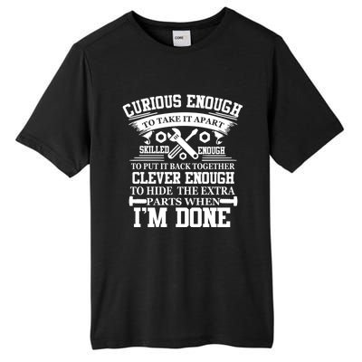 Clever Enough To Hide The Extra Parts When IM Done Mechanic Gift Tall Fusion ChromaSoft Performance T-Shirt