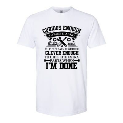 Clever Enough To Hide The Extra Parts When IM Done Mechanic Gift Softstyle CVC T-Shirt