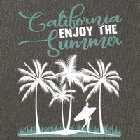 California Enjoy The Summer Surf Cotton Canvas Backpack