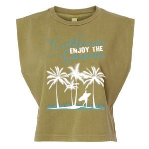 California Enjoy The Summer Surf Garment-Dyed Women's Muscle Tee