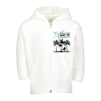 California Enjoy The Summer Surf Toddler Zip Fleece Hoodie