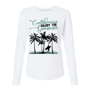 California Enjoy The Summer Surf Womens Cotton Relaxed Long Sleeve T-Shirt