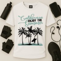California Enjoy The Summer Surf Cooling Performance Crew T-Shirt