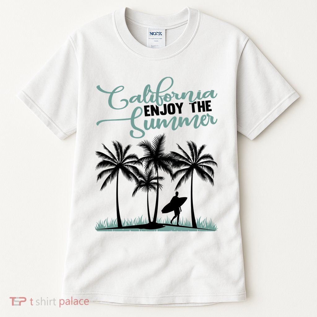California Enjoy The Summer Surf Tall T-Shirt