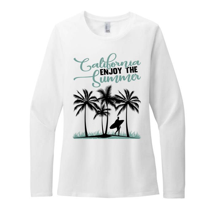 California Enjoy The Summer Surf Womens CVC Long Sleeve Shirt