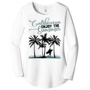 California Enjoy The Summer Surf Women's Perfect Tri Tunic Long Sleeve Shirt