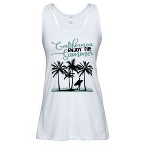 California Enjoy The Summer Surf Ladies Essential Flowy Tank