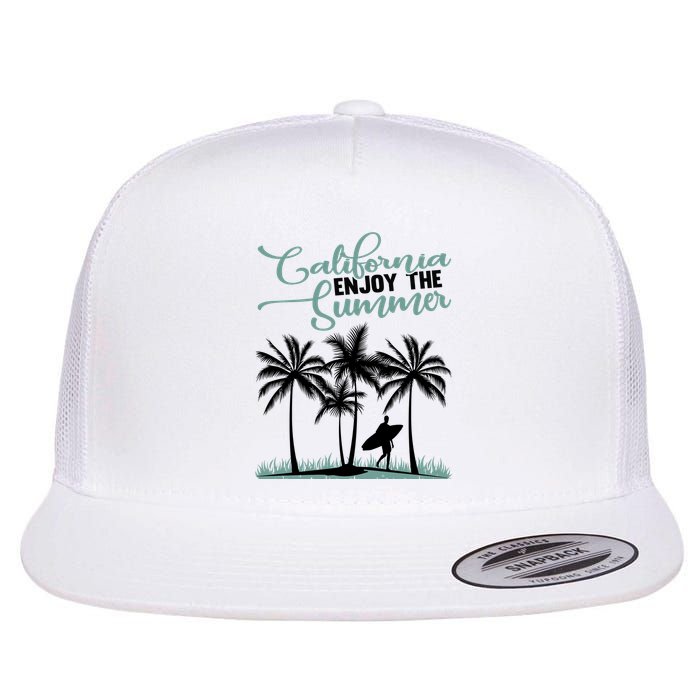 California Enjoy The Summer Surf Flatbill Hat