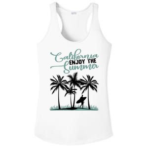 California Enjoy The Summer Surf Ladies PosiCharge Competitor Racerback Tank