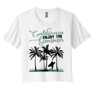 California Enjoy The Summer Surf Women's Crop Top Tee